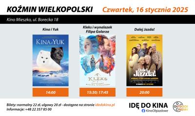 16 STYCZNIA PROFESJONALNE KINO OBJAZDOWE - IDĘ DO KIA