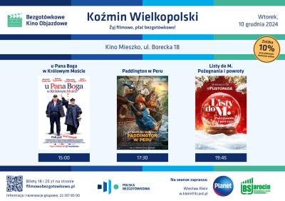 BEZGOTÓWKOWE KINO OBJAZDOWE - 10 GRUDNIA 2024