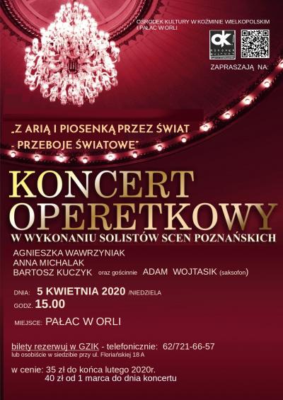 KONCERT OPERETKOWY W PAŁACU W ORLI