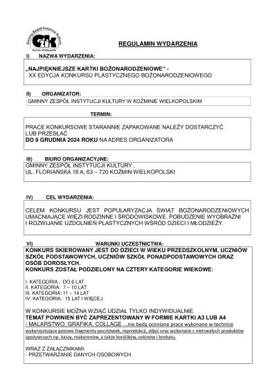 KONKURS PLASTYCZNY 