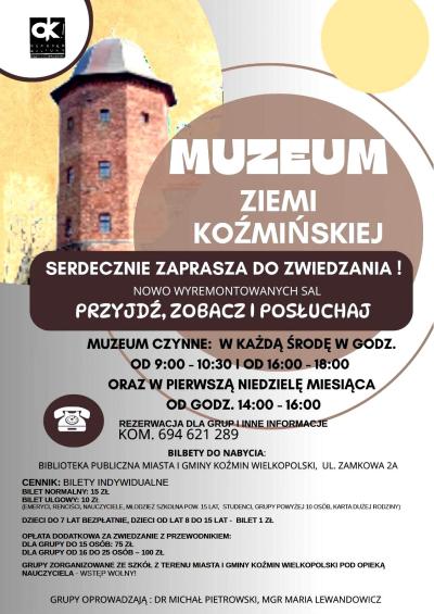 MUZEUM - GODZINY OTWARCIA