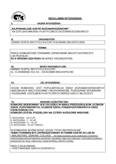 ŚWIĄTECZNY KONKURS BOŻONARODZENIOWY