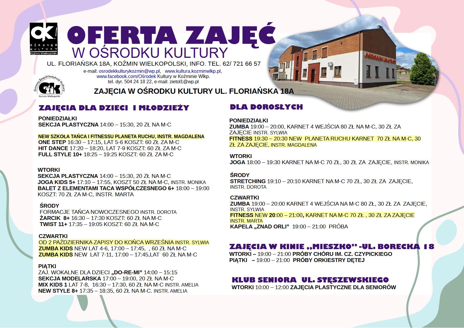OFERTA ZAJĘĆ W OK! 2025/2026