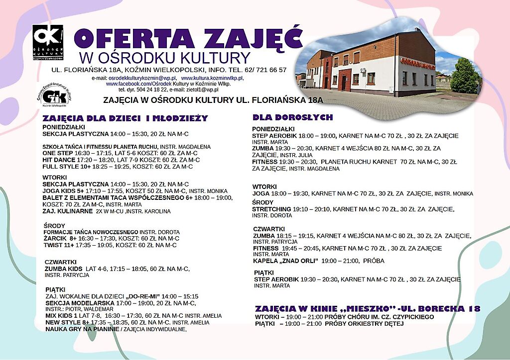 NASZA OFERTA ZAJĘĆ 2026