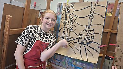 ZAJĘCIA  W SEKCJI PLASTYCZNEJ