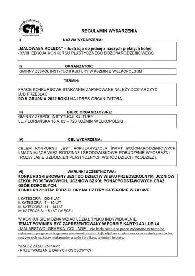 BOŻONARODZENIOWY KONKURS PLASTYCZNY