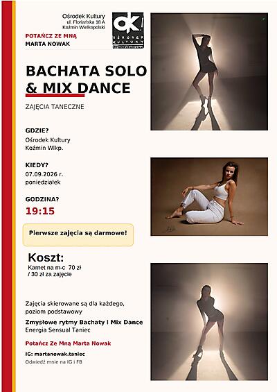 BACHATA SOLO&MIX DANCE - NOWA PROPOZYCJA